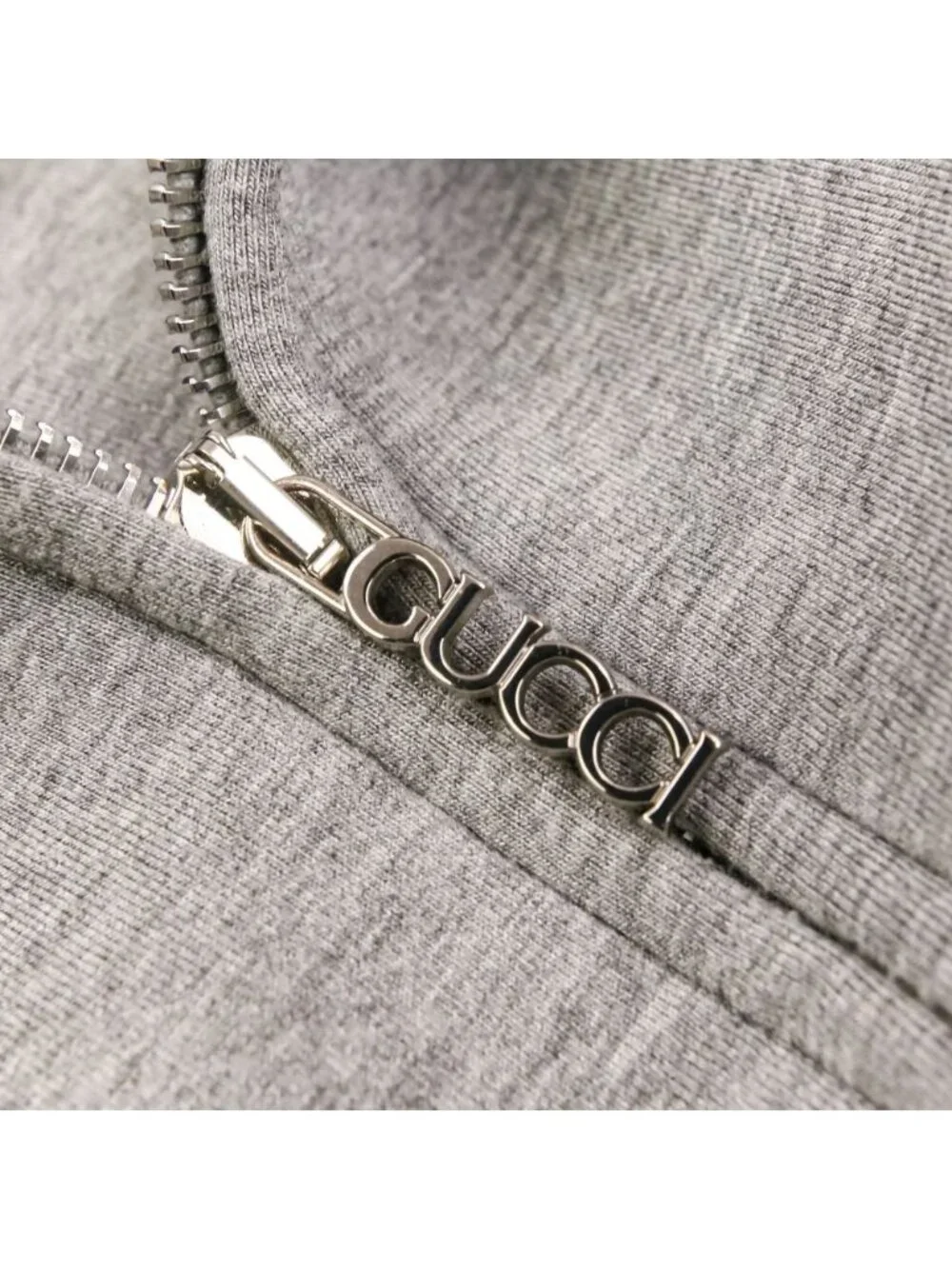 Gucci Jersey Sweatshirt Zip Hoodie S Gray